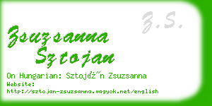 zsuzsanna sztojan business card